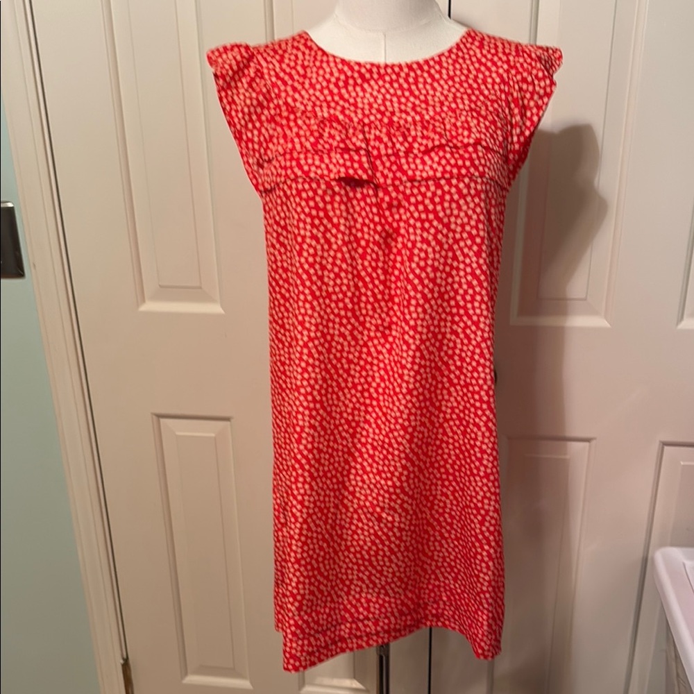 Red and Cream shift dress